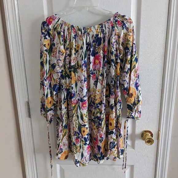MINKPINK NWT Off the Shoulder Smells Like Summer Floral Dress Sz M - Picture 2 of 8